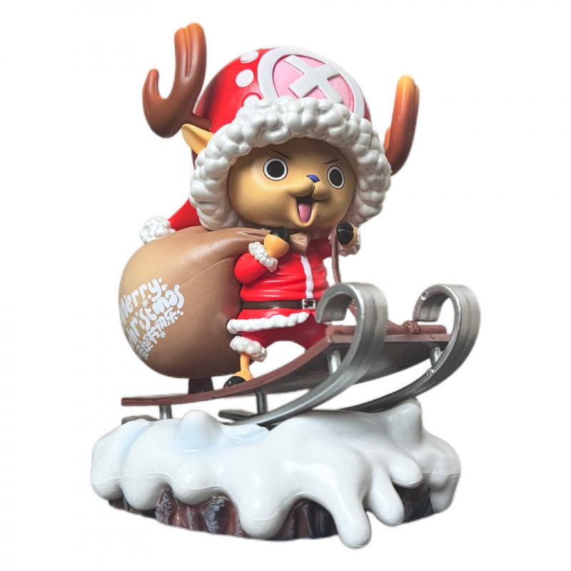 ONE PIECE Christmas Chopper figure, cake island Chopper doll animation One Piece peripheral model ornament gift