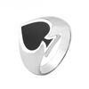 2026 Personalized Retro Magician Playing Card Spade Men's Jewelry Accessory Ring