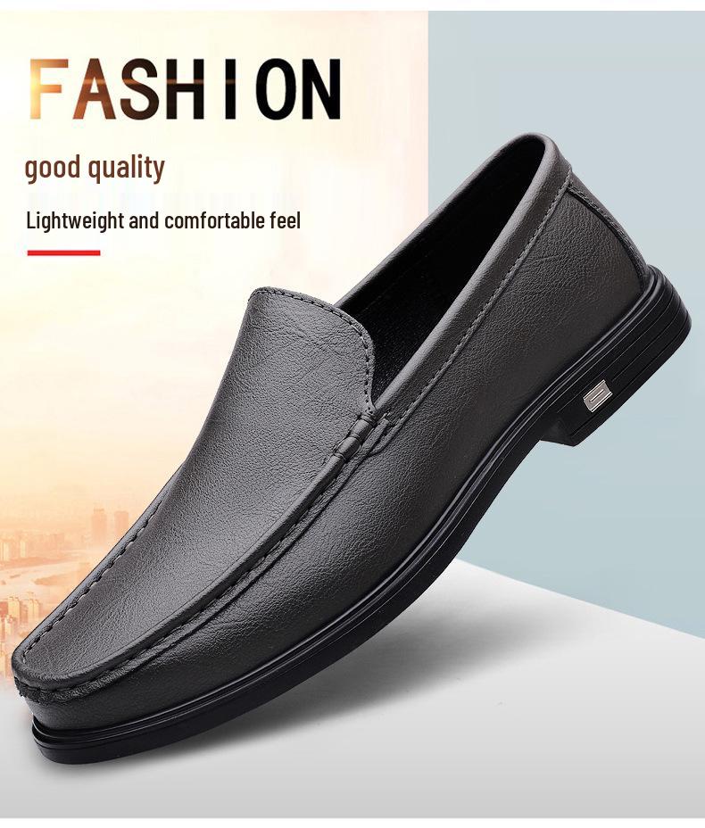Men's Genuine Leather Casual Loafers - Breathable, Versatile, Soft Sole, for All Seasons (Available in Black and White)