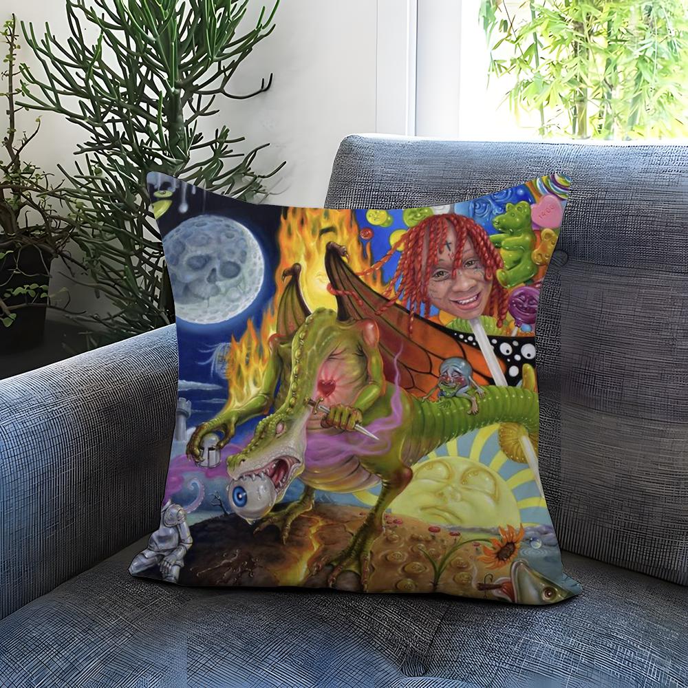 Popular T-TTrippie Redd Cushion Cover Comfortable Reversible Pillow Cover Ideal for Car Sofa Bedroom & Beyond