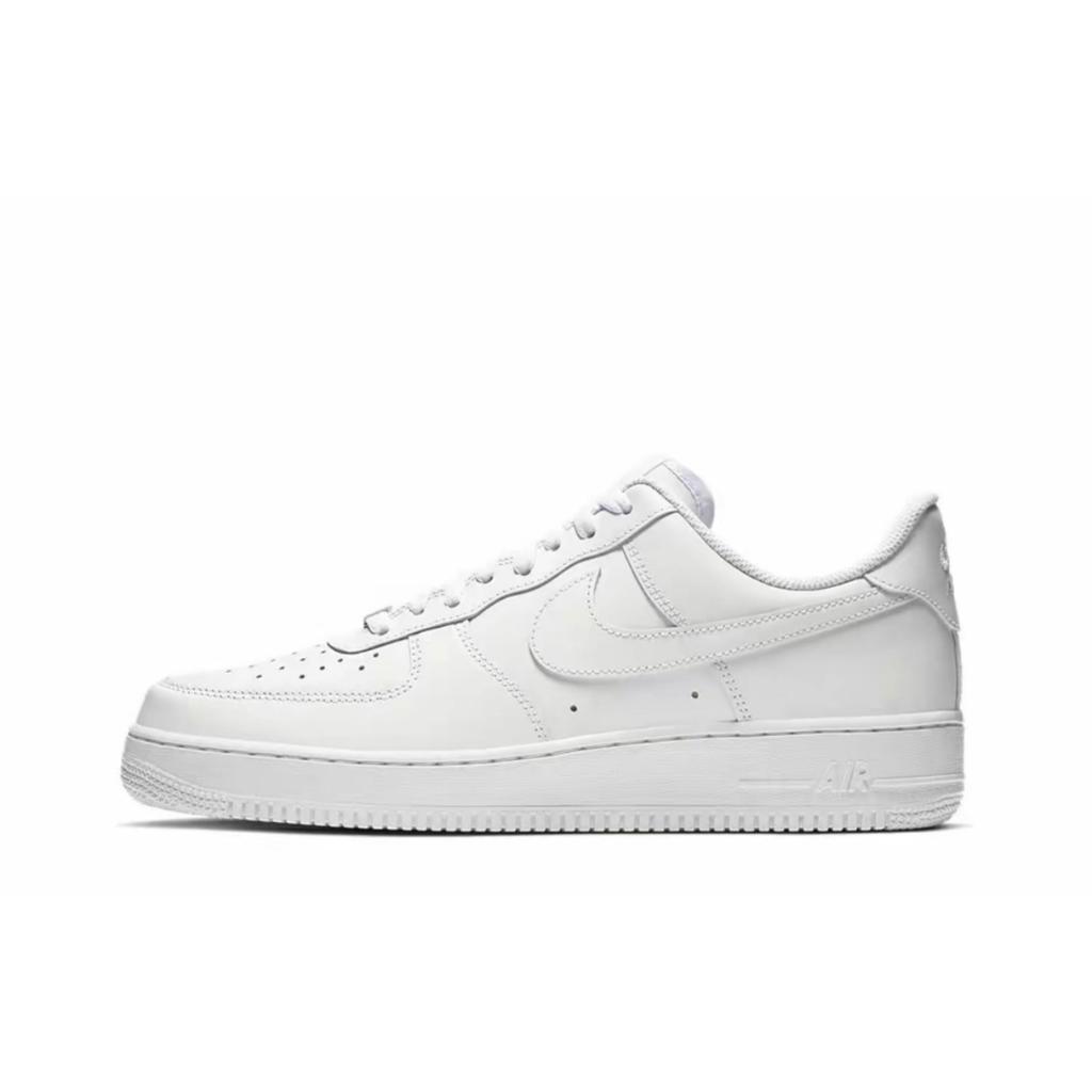 Nike Air Force 1 Leather Cushioning Abrasion Resistant Low top Skateboard Shoes Unisex Sky Blue CW2288-111(team1104-)