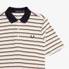 FRED PERRY [Womens] Striped Rib Polo Shirt - Silky Peach Afpf2519189-R33