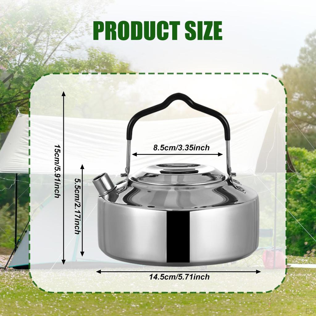 Camping Kettle Tea Coffee Pot Quick Heat Lightweight Teapot Water for Road Trip Picnic
