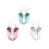 Fashion Romantic Blue White Pink Color Charm Angel Wings Earring For Women Exquisite Jewelry Gifts