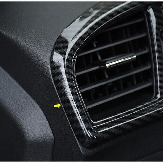 For Nissan Murano 2015-2021 ABS Carbon Fiber Console L&R Air Outlet Vent Trim 2X