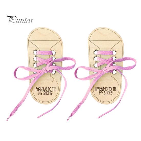 

2 шт. деревянная доска для завязывания шнурков, обучающая доска для завязывания шнурков, обучающая игрушка для детей дошкольного возраста, для обучения завязыванию шнурков розовый