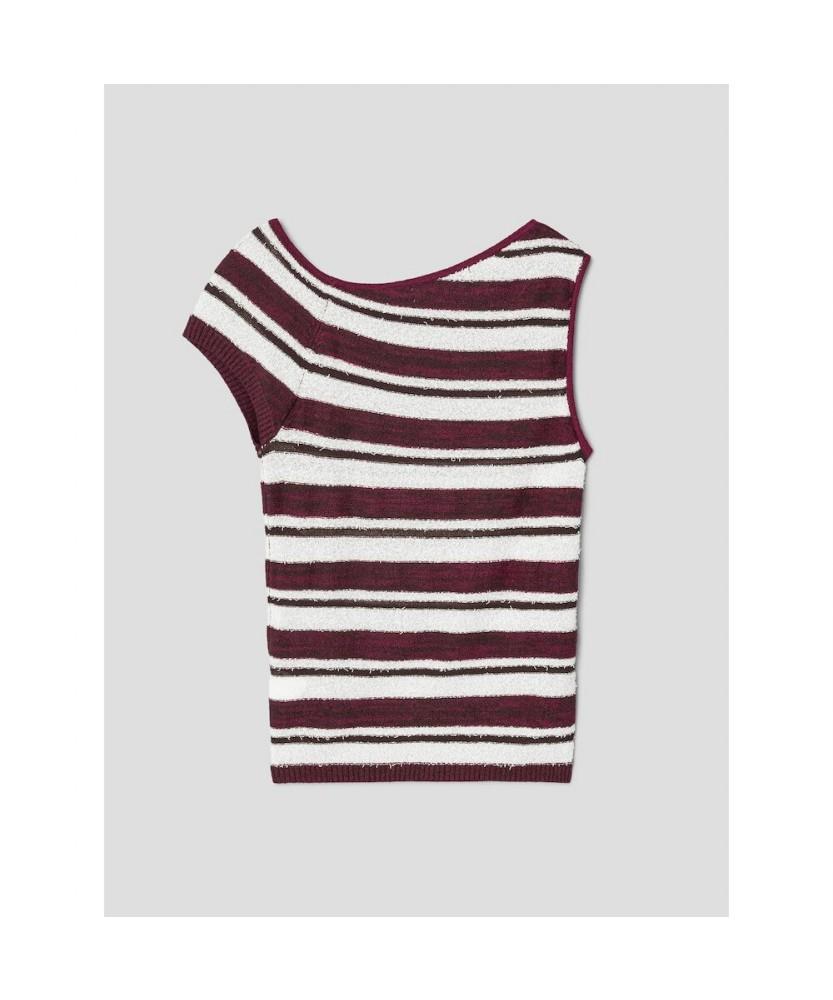 8SECONDS Striped Pullover Brown