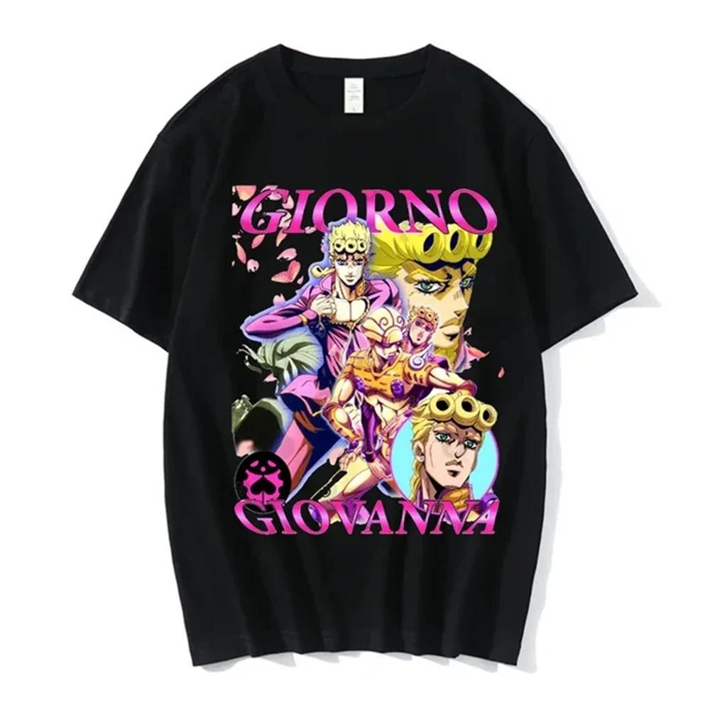 Anime Jojo-Bizarre Adventure Tshirt Men Jotaro Star Platinum Manga Graphic T-shirts Men Women Fashion Short Sleeve Casual
