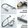Polished Stainless Steel Black Single Handle Kitchen Basin Faucet 360 Rotating Cold and Hot Water Mixer Tap Deck Mounted