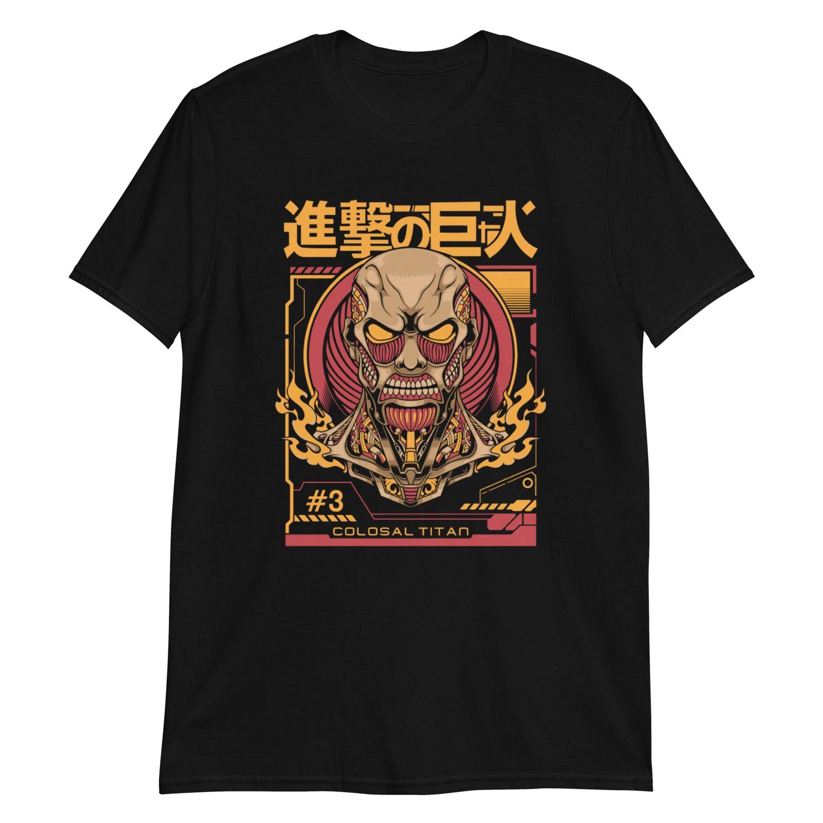 Colossal Titan Unisex 100% Cotton T-shirt Mens Tees Top, anime, manga, comic, japan, tv series, cartoon 3XL
