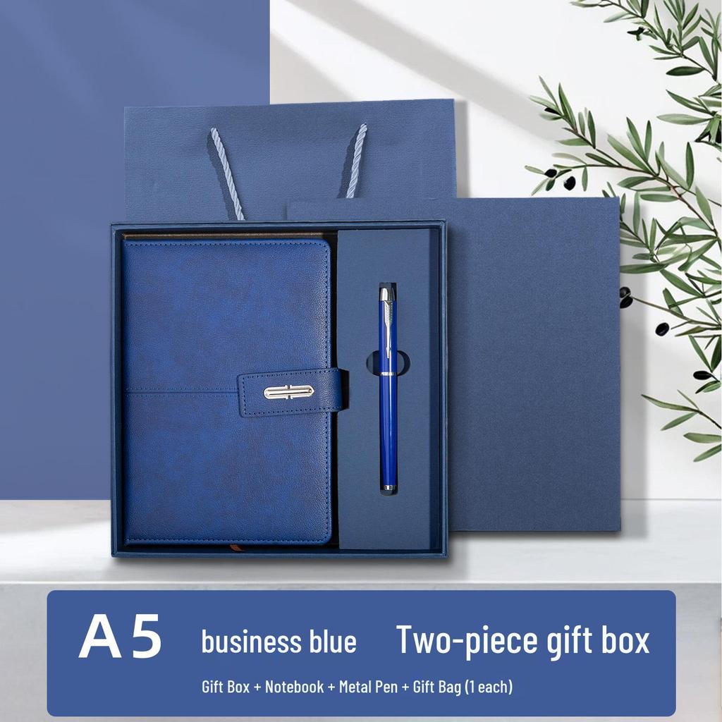 Buckle Business A5 PU Leather Notebook Gift Set with Customizable Logo