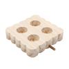 Pet Bird Parrot Wood Foraging Platform Stand Rack Triangle/Square Chewing Bites Intelligence Feeders Natural Stand For Parrots