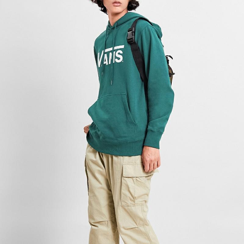 Vans Classic Logo Print Hoodie Unisex Tops Avocado-Green VN0A4MM9TTZ
