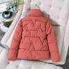 Women's Fall and Winter Korean Version of The Short Section of The Standing Collar Jacket Solid Color Thickened Warm Jacket