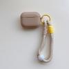 Solid color silicone for AirPods 1 /1 protective case pro1 wireless bluetooth 1/1 generation earphone case colored bead hand rope
