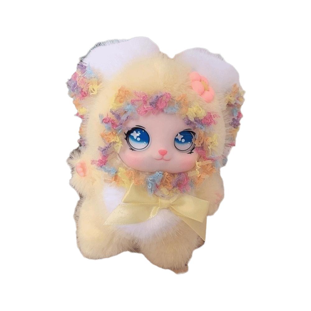 Big Ear Bunny Key Chain Ornaments Plush Doll Pendant Rabbit Plush Keychain Women Girls Gift
