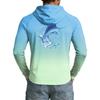 Men's UPF50+ Sun Protection Hoodie Lightweight Stretch Long Sleeve Outdoor Fishing Running Sports Shirt with Hood