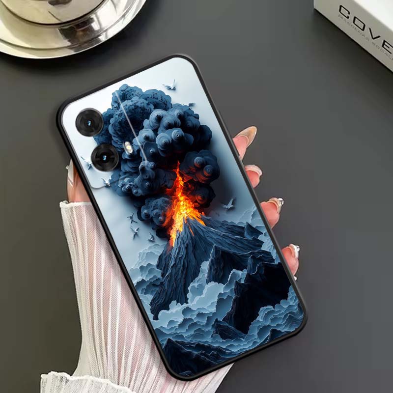 Creative Landscape Patterns For Motorola G85 Edge 50 G24 G35 G14 G04 40 G72 G34 G G54 G13 G32 5G Black Phone Case