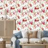 Colorful Peonies and Watercolor Wallpaper for Living Room and Bedroom 50x1000