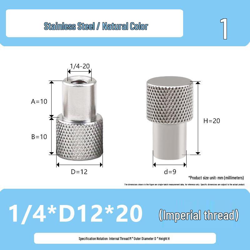 Hongkangming Stainless Steel Knurled Hand-Twist Nut for M3-M12.