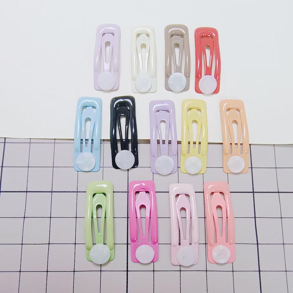 100pcs Rectangle Solid BB Hair Clips for Girls Womens Hairgrips Metal Hair Barrettes Hairpin Hairdressing Stying Accessories