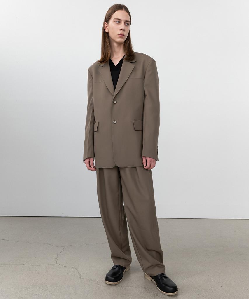 INSILENCE Front Line Wool Pants Ash Brown