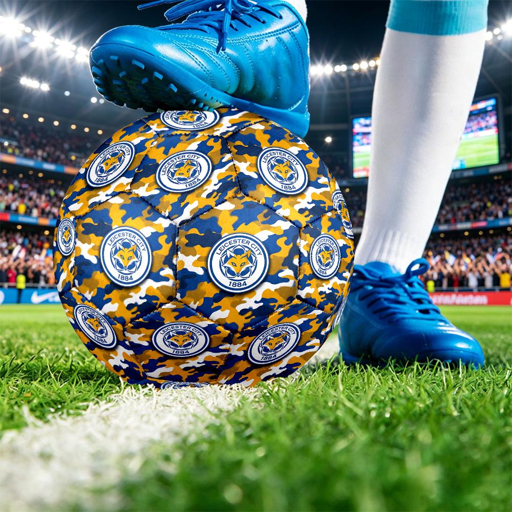 Leicester City FootballPrinted Size 5 Soccer Botball, Anti Slip Adult Match Football Souvenir for Football Fans
