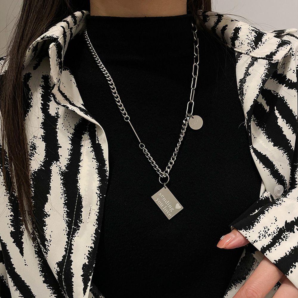 

Women Sweater Chain Hip Pop Jewelry Accessories Men Necklace Punk Choker Korean Style Necklace