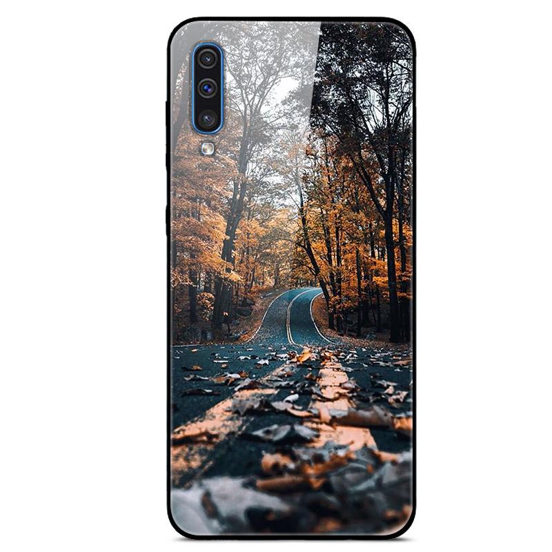 For Samsung A50 Case A51 Tempered Glass Planet Space Cover Glass Back Case for Samsung Galaxy A50S A51 A50 A 50 Fundas Coque