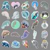 50 Manatee Doodle Stickers Personalized Cartoon Cute Marine Animals Decorative Skateboard Suitcase Stickers