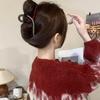 Encore Red Shark Clip Elegant French Back Head Hair Claw Minimalist Half Tie Hair Clip Fashion Hair Accessories