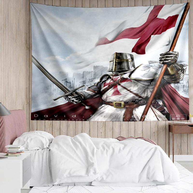 1PC Knightly Warrior In Armor K-pop music group Tapestry Accessories for Bedroom,Livingroom, dormitory Room Wall Decor Fan Birthday Gifts