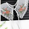Elegant Lady False Collar Sewing Applique Necklines Decorative Coat Shirt Sweater Embroidery Flower False Collar