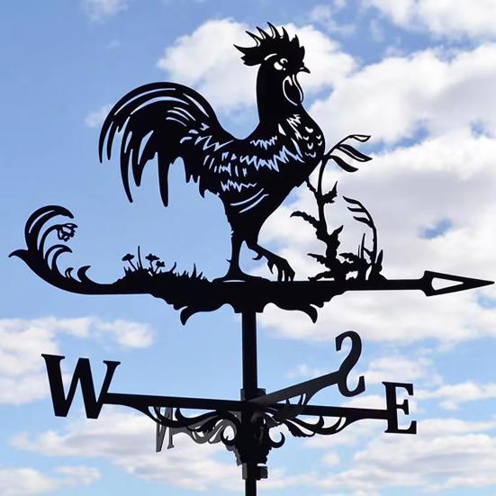 Animal Weather Vane Metal Roof Mount Animal Wind Indicator Easy Installation Weatherproof Weather Vane for Patio Sheds Yard Decor