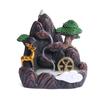 Creative Resin Backflow Incense Burner - Mountain Stream Design, for Sandalwood and Agarwood, Indoor Home Décor