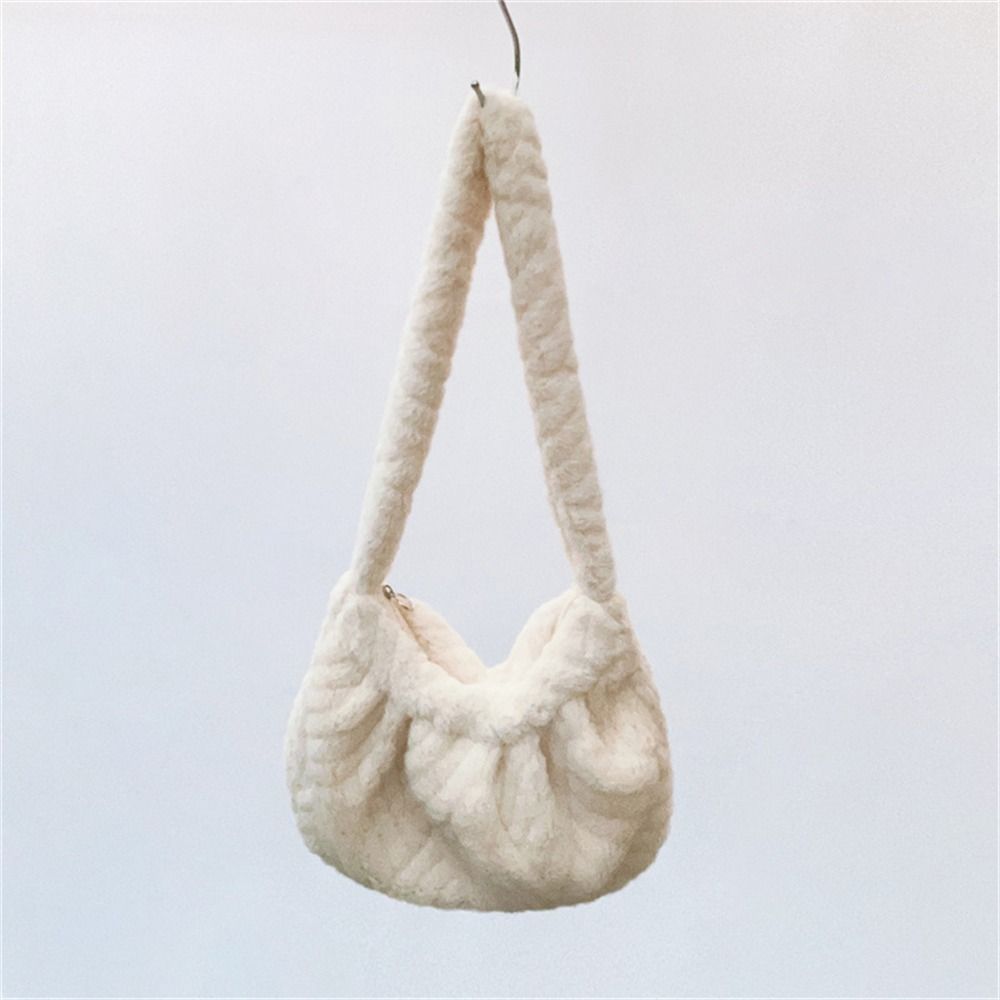 

Хутряні сумки Велика місткість Сумка з верхньою ручкою Повсякденні сумки-тоут для жінок дівчат бежевий