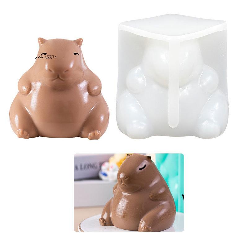 Niedliche Capybara-Silikonform, Cartoon-Tier, für Milch, Gelee, Pudding, Silikonform, für Zuhause, Küche, Backzubehör, Party, Restaurant