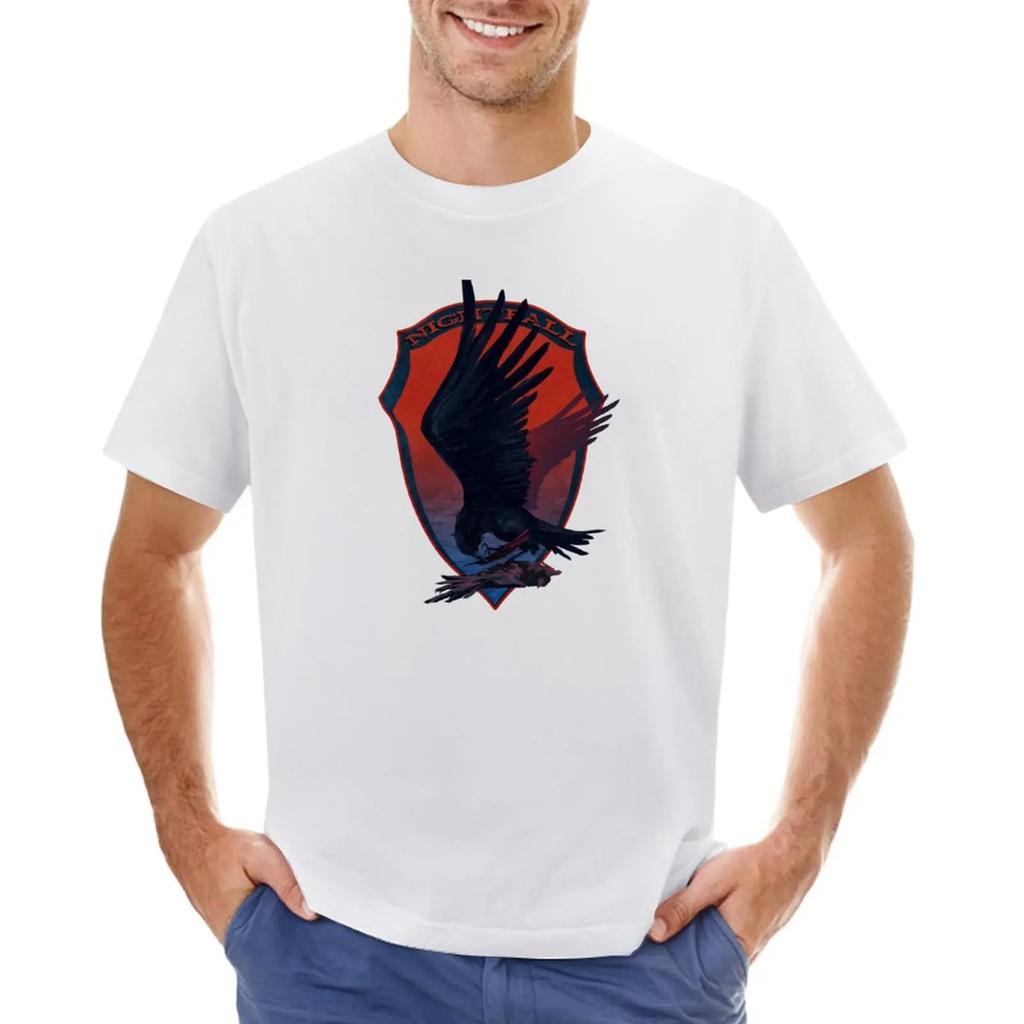 Nightfall Raven Emblem från Armored Core VI T-shirt kawaii kläder stora storlekar herr träningsskjortor