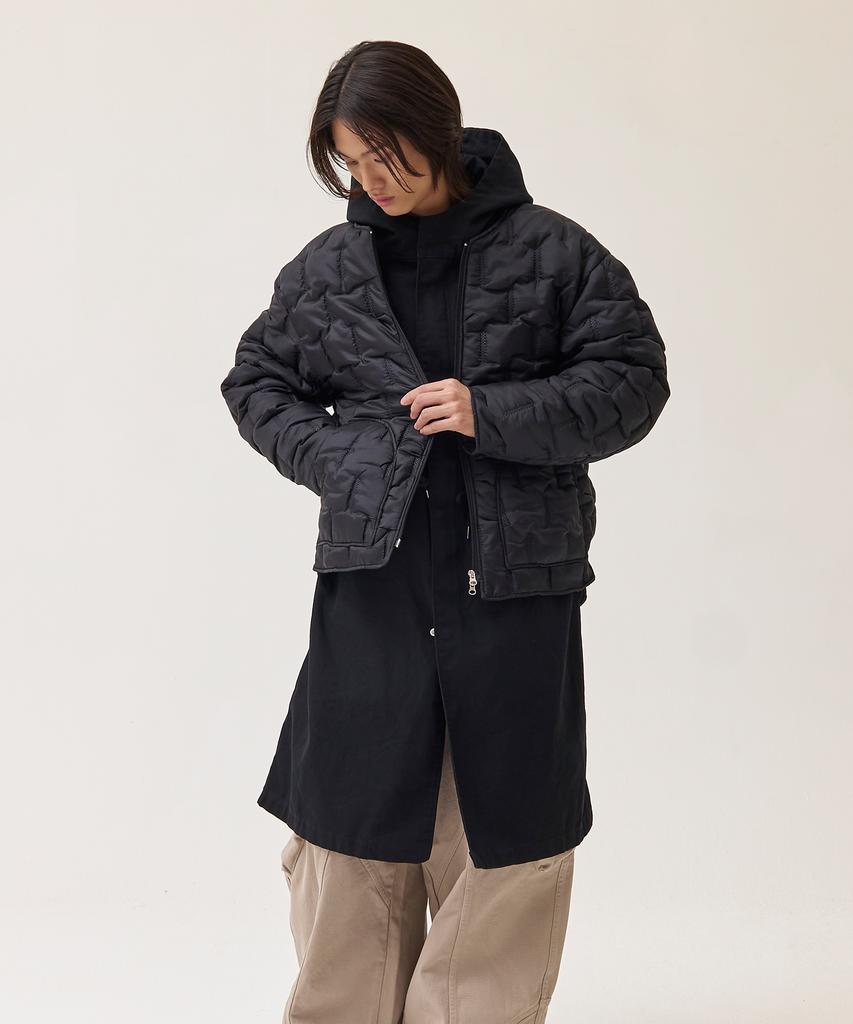 Akecii Dusty Washed Fishtail Parka_Black