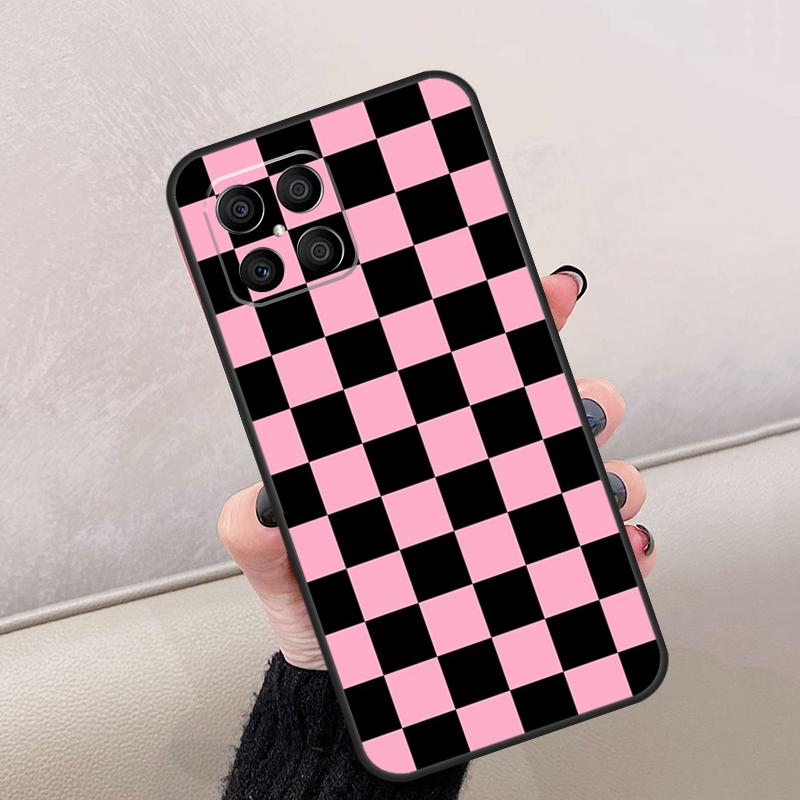 Checkerboard Checkered Board Case For Honor Magic 8 7 6 5 Lite 400 200 Pro 50 70 90 X8c X8b X9a X9b X9c X9d Win RT Cover