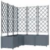 Garden Planter 5 Pcs Light Grey 120 X 120 X 143 Cm Plastic