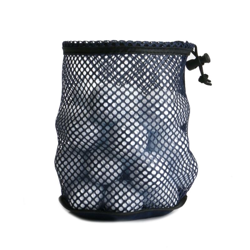 3 Piece/set Lightweight Nylon Mesh Golf Ball Bags Storage Organiser Case for Organized Storage and Adjustable Strap