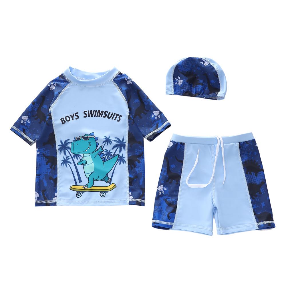 New Dinosaur & Shark Toddler Boys' Three-Piece Swimsuit Set