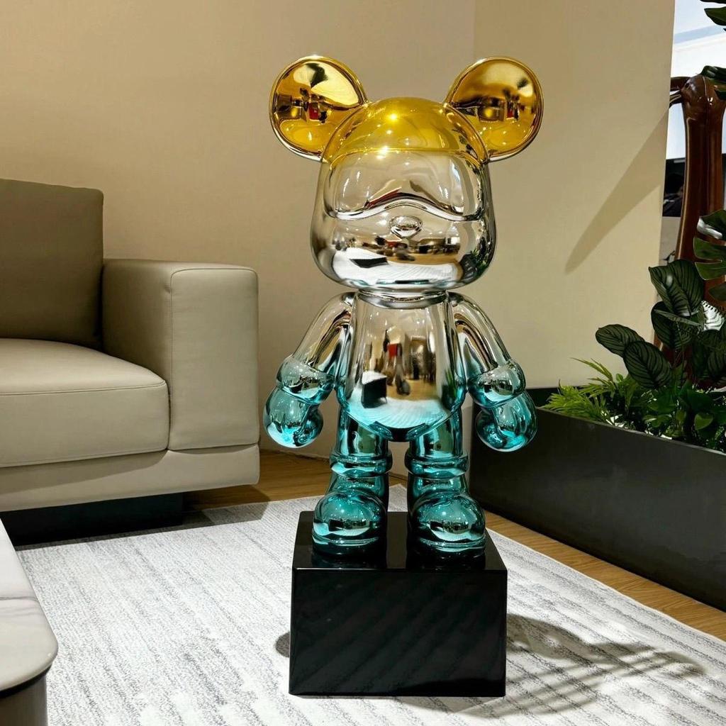 Galvanizovaná pokladnička ve tvaru medvěda jako ozdoba pro obývací pokoj, dekorace na TV skříňku