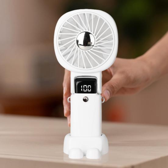 

Yousheng Мощный портативный вентилятор со светодиодным дисплеем, 5 скоростей, низкий уровень шума, перезаряжаемый, складной карманный вентилятор, небольшой электрический вентилятор зелёный