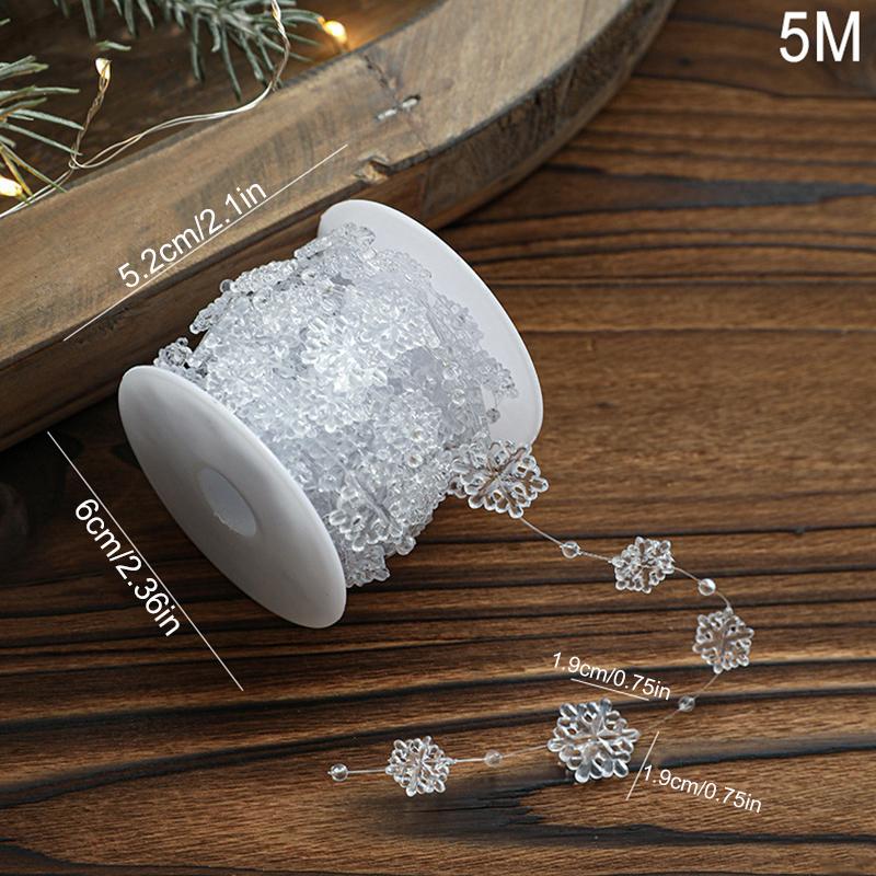 

Рождество Рождественские елочные украшения Элегантные прозрачные свадебные украшения из бисера Домашнее украшение 3/5/10 м