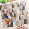 Glass Kitchen Cutting Boards with Graphic Geometry Pattern 2x30x52 Cm