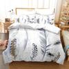 New Feather  Duvet Cover Sets For Adults Western Bedding Set Luxury Egyptian Cotton Housse De Couette Bedclothes 2/3pcs
