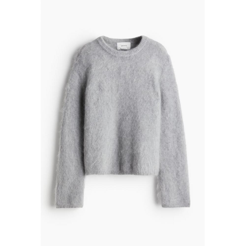 

Свитер из смеси мохера HM светло-серый