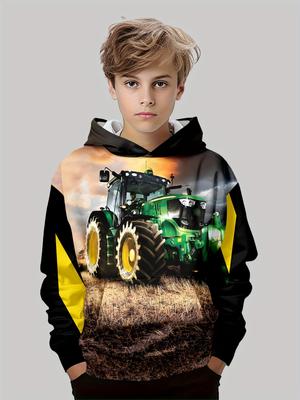 Jongenskleding T-shirt met lange mouwen voor meisjes Cartoon Hoodies voor kinderen Auto bedrukt Herfst Kinderkleding Unisex Mode Tops